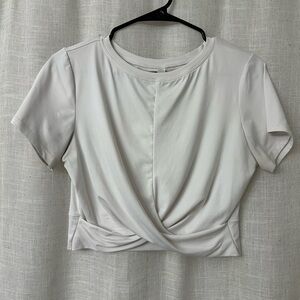 Kyodan White Twist Front Crop Top